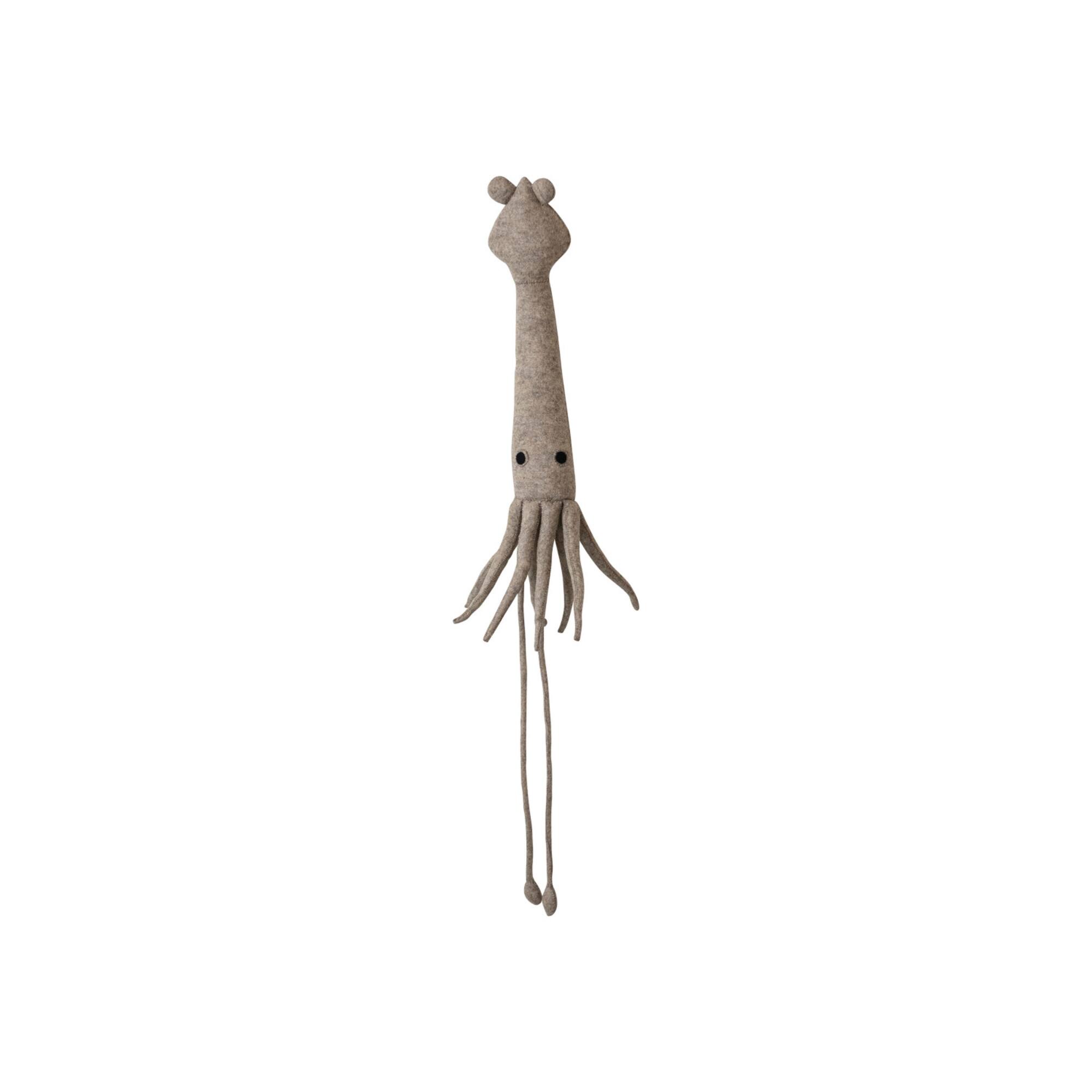 Hello Honey® 51" Gray & Black Handmade Wool Felt Squid Wall Hanging